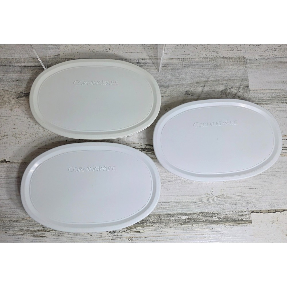 Vintage Corningware French White F-23-B Casserole Dishes 700ML Oval with Lids - Picture 5 of 9